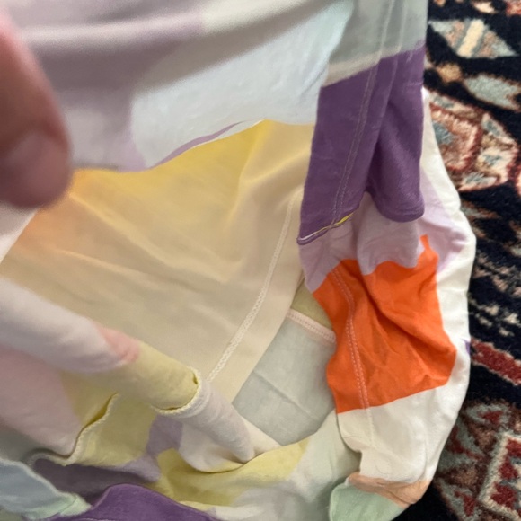 Alice + Olivia Multicolor geometric tank Sleeveless Midi Dress blue orange 6 - Picture 4 of 9